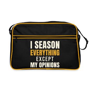 J’assaisonne tout sauf mes opinions - Sac Retro - noir/or - Devant