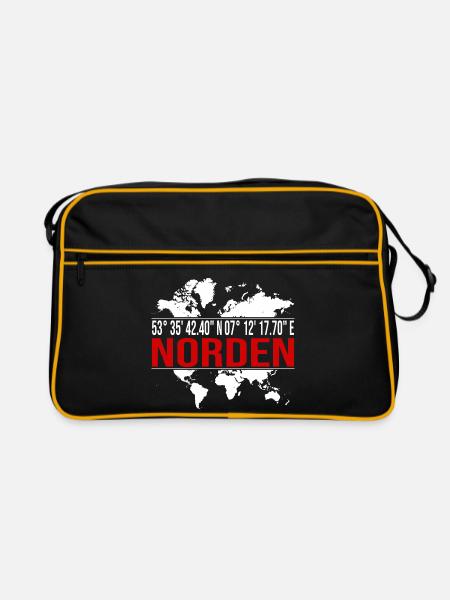 Norden - Retro Tasche - Schwarz/Gold