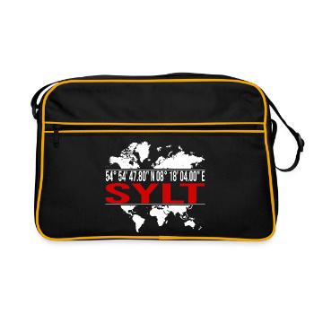 Sylt - Retro Tasche - Schwarz/Gold - Vorne