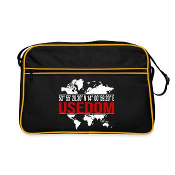 Usedom - Retro Tasche - Schwarz/Gold - Vorne