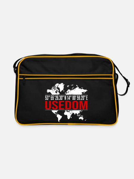 Usedom - Retro Tasche - Schwarz/Gold