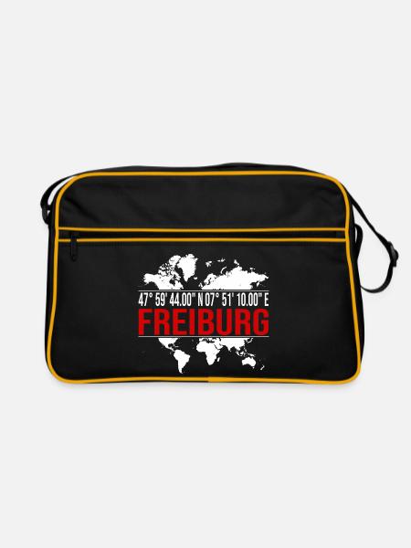 Freiburg - Retro Tasche - Schwarz/Gold