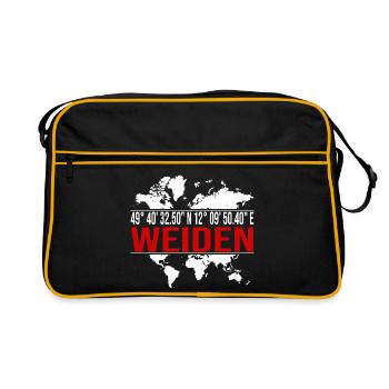 Weiden - Retro Tasche - Schwarz/Gold - Vorne
