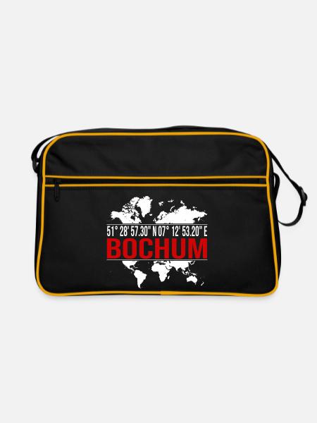Bochum - Retro Tasche - Schwarz/Gold
