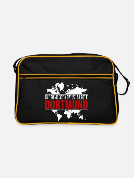 Dortmund - Retro Tasche - Schwarz/Gold