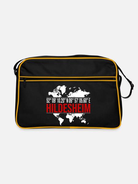 Hildesheim - Retro Tasche - Schwarz/Gold