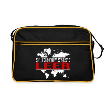 Leer - Retro Tasche - Schwarz/Gold - Vorne