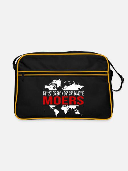 Moers - Retro Tasche - Schwarz/Gold