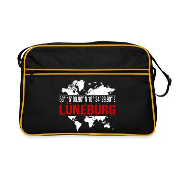 Lüneburg - Retro Tasche - Schwarz/Gold - Vorne