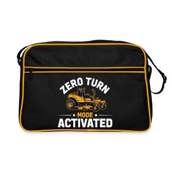 Rasenmähen Ist Meine Therapie Für Rasenmäher Fans - Retro Tasche - Schwarz/Gold - Vorne