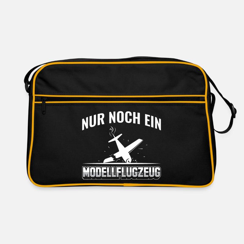 Modellflug Pilot | Modellfliegen Sprüche - Retro Tasche - Schwarz/Gold