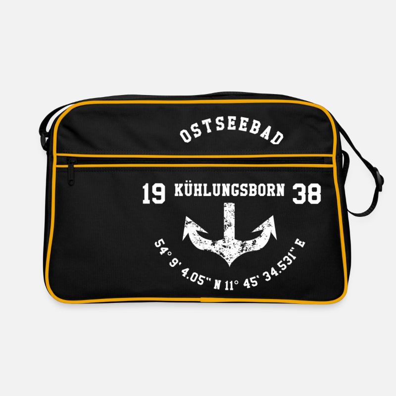 Ostseebad Kühlungsborn 1938 - Retro Tasche - Schwarz/Gold