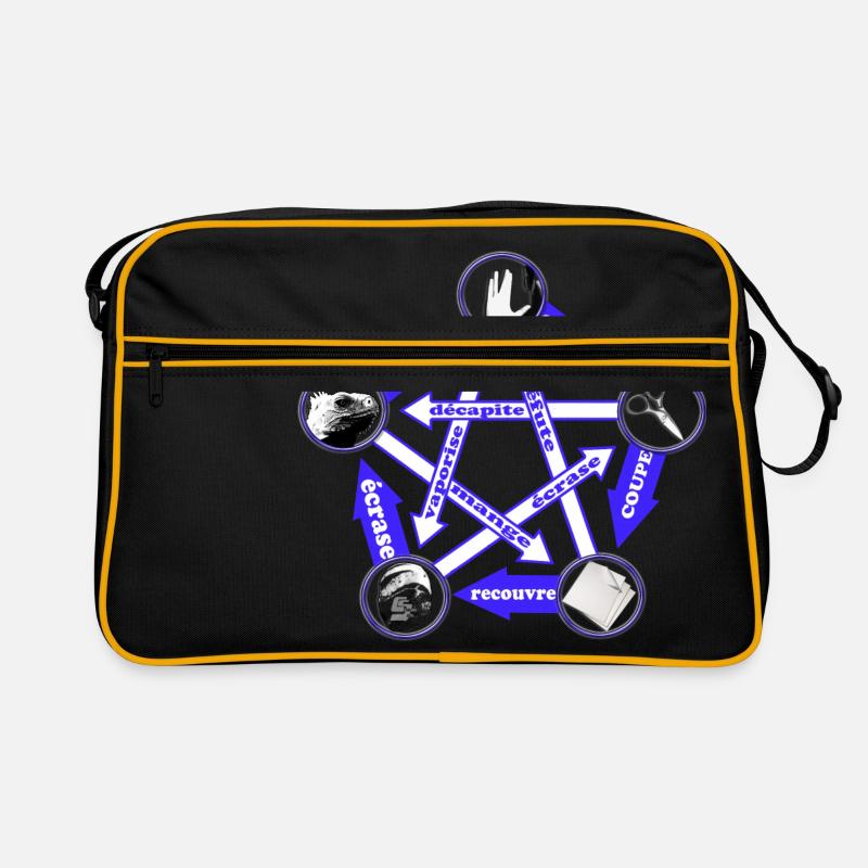 rock paper scissors lizard spock by CustomStyle Retro Bag