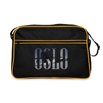 Oslo, Norway, Opera House, Norwegian Opera - Retro Bag - black/gold - Front
