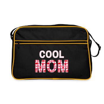 Heart Plaid Mom Statement - Retro Bag - black/gold - Front