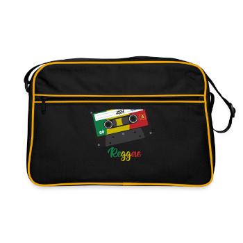 Reggae-Band - Retro Tasche - Schwarz/Gold - Vorne
