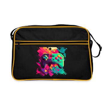 Retro Konsole - Retro Tasche - Schwarz/Gold - Vorne
