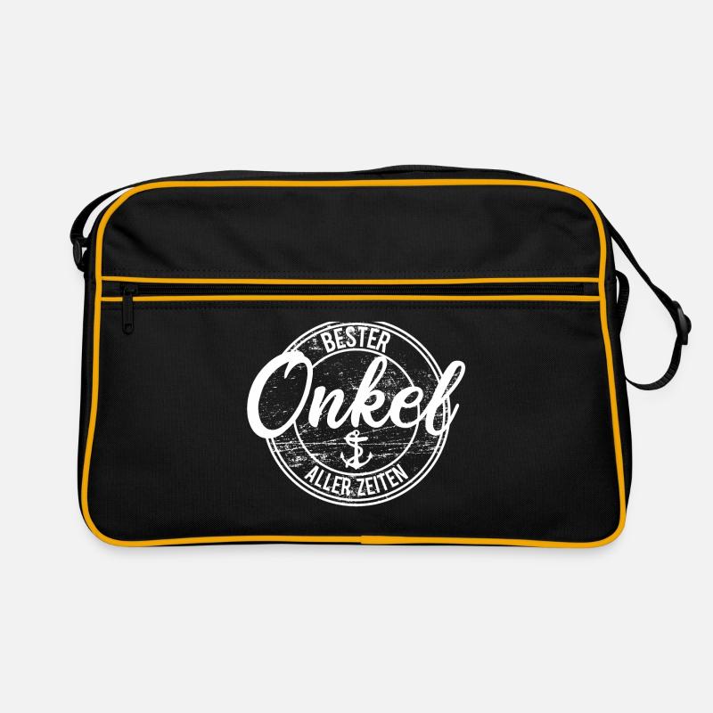 Onkel - Retro Tasche - Schwarz/Gold