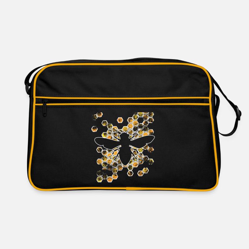 Save the bees - Retro Bag - black/gold