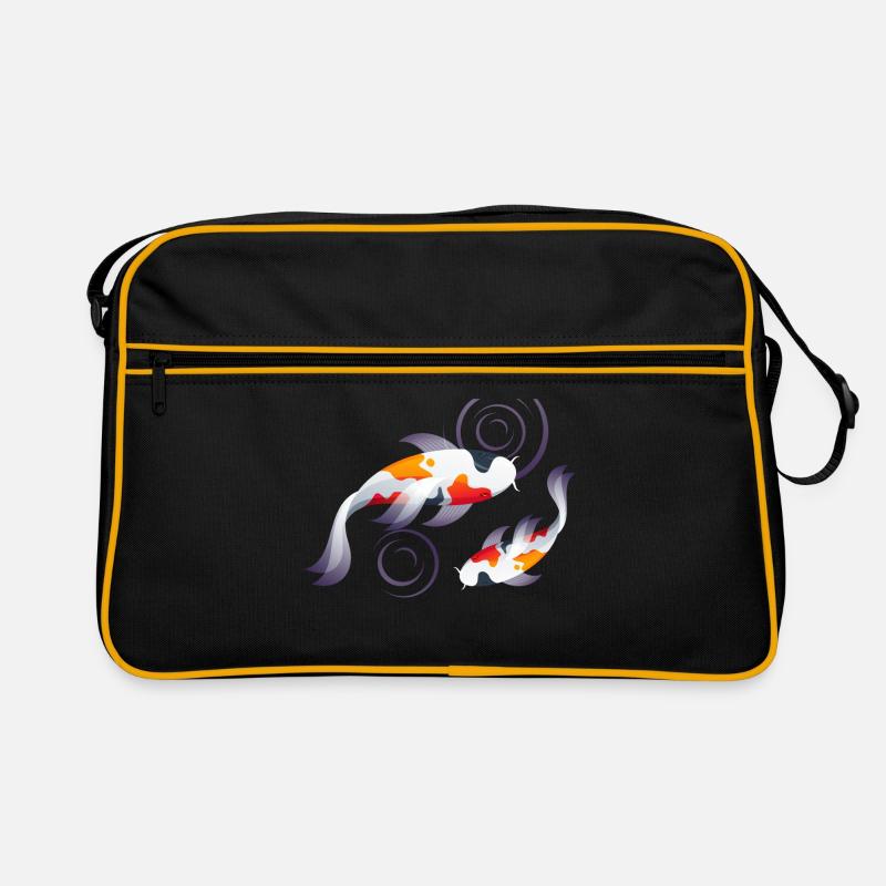 Koi Karpfen Teich Retro Tasche
