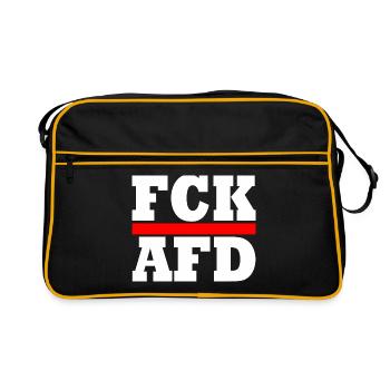 Fck afd - Retro Bag - black/gold - Front