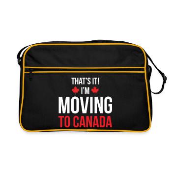 Moving to Canada - Retro Bag - black/gold - Front