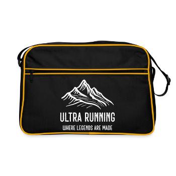 Ultra Running - Là où les légendes se font - Sac Retro - noir/or - Devant