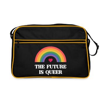 Mois de la fierté LGBT - L’avenir est queer - Sac Retro - noir/or - Devant