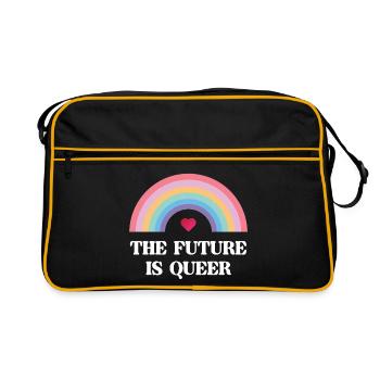 Mois de la fierté LGBT - L’avenir est queer - Sac Retro - noir/or - Devant