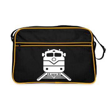 Train Locomotive Express Train Trainspotting - Sac Retro - noir/or - Devant