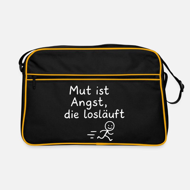 Courage is Fear Loose Runner Motif Retro Bag