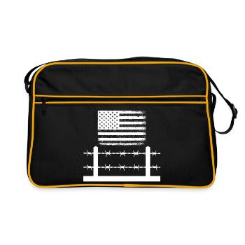 Fil de fer barbelé Amérique - Sac Retro - noir/or - Devant