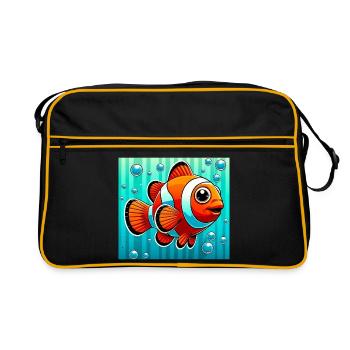 Clownfish - Retro Bag - black/gold - Front