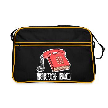 Telefon-Buch - Ein Buch das auch ein Telefon ist! - Retro Tasche - Schwarz/Gold - Vorne