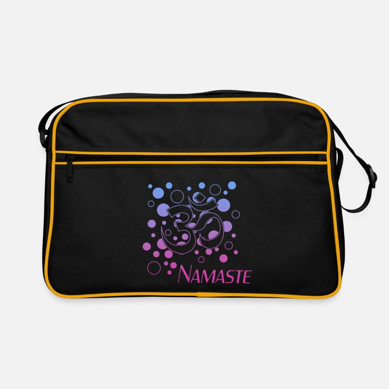 Om Namaste Gradient Kreisdesign Retro Tasche