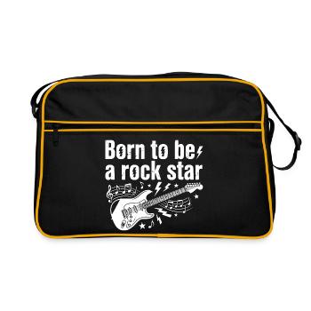 Née pour être une rock star Guitare - Sac Retro - noir/or - Devant
