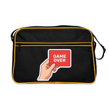 Game Over Retro-Schild - Retro Tasche - Schwarz/Gold - Vorne
