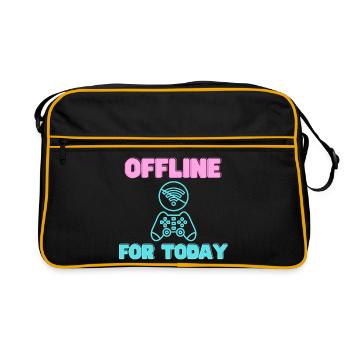 Hors ligne pour aujourd’hui Joueur Néon - Sac Retro - noir/or - Devant