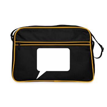 Personnalisez votre propre bande dessinée en bulles de dialogue - Sac Retro - noir/or - Devant