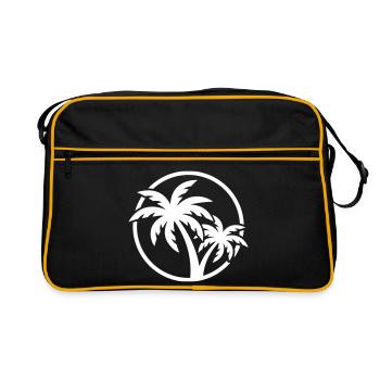 Palm Tree Symbol - Retro Bag - black/gold - Front
