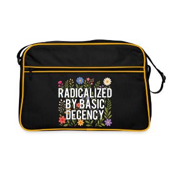 Radicalized Basic Decency Human Rights Kindness - Retro Bag - black/gold - Front