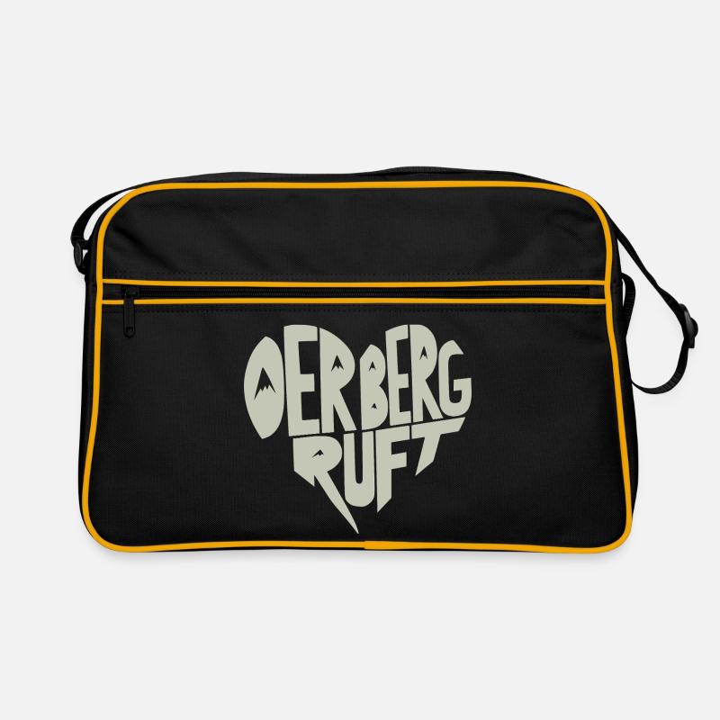 Der Berg ruft Herzdesign Retro Tasche