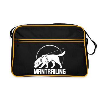 Labrador Retriever Mantrailing Hundesport Hunde - Retro Tasche - Schwarz/Gold - Vorne
