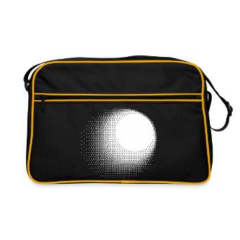 Dégradé de cercle de demi-tons - Sac Retro - noir/or - Devant