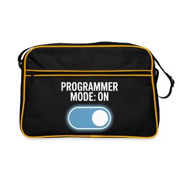 Programmierer – Coding Entwickler & Informatiker - Retro Tasche - Schwarz/Gold - Vorne