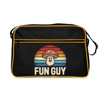 Funny Mushroom Retro Design With Fun Guy - Retro Bag - black/gold - Front