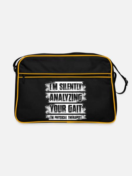I'm physical therapist Physiotherapie Physio - Retro Tasche - Schwarz/Gold