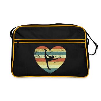 Figure skater Figure skating - Retro Bag - black/gold - Front