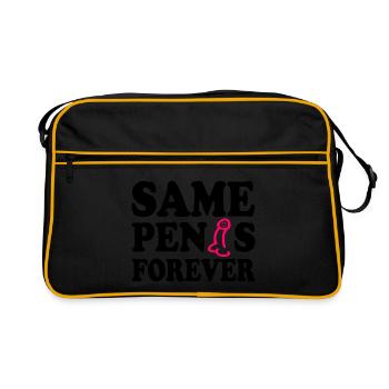 Same penis forever - Retro Tasche - Schwarz/Gold - Vorne