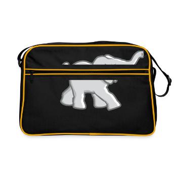 Un bébé éléphant est un bébé éléphant - Sac Retro - noir/or - Devant